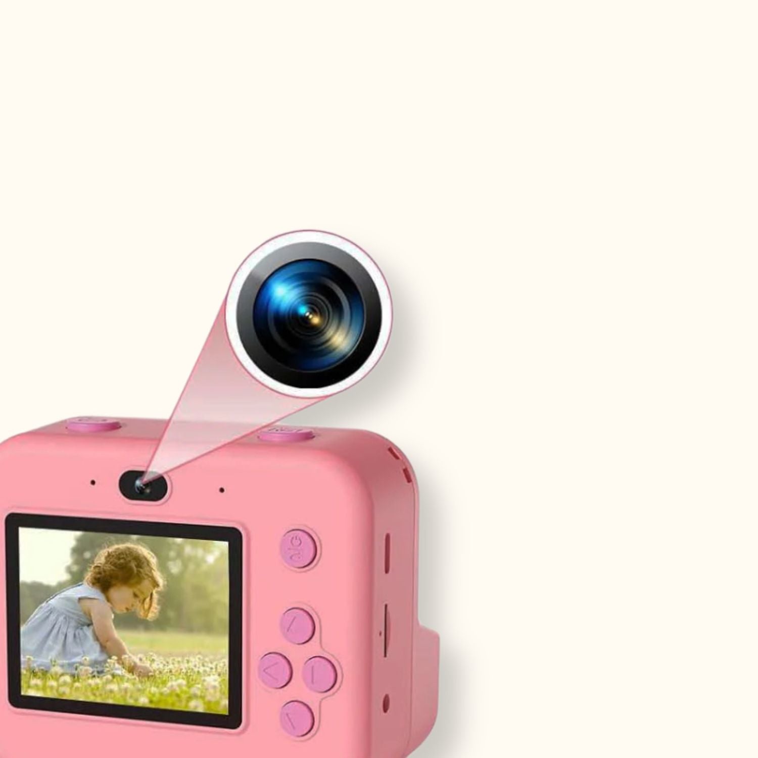 Appareil Photo Enfant Instantané Pink en face