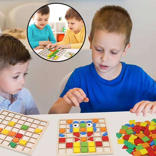MosaïKidz™ | Puzzle Montessori en Bois