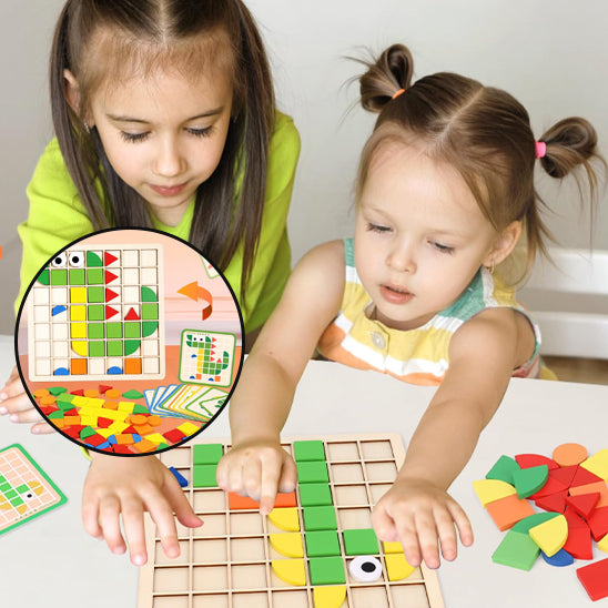 MosaïKidz™ | Puzzle Montessori en Bois