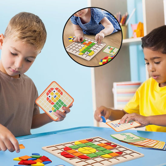 MosaïKidz™ | Puzzle Montessori en Bois